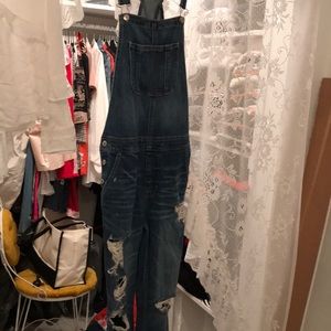 American Eagle denim overalls M